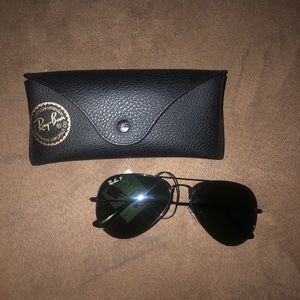 Ray Ban polarized 55mm aviators